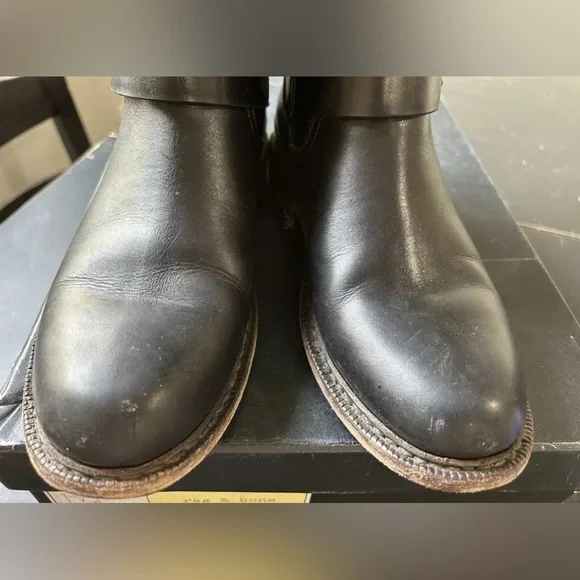 Rag & Bone Ashford Moto Boots Black Size 9 - Picture 4 of 10